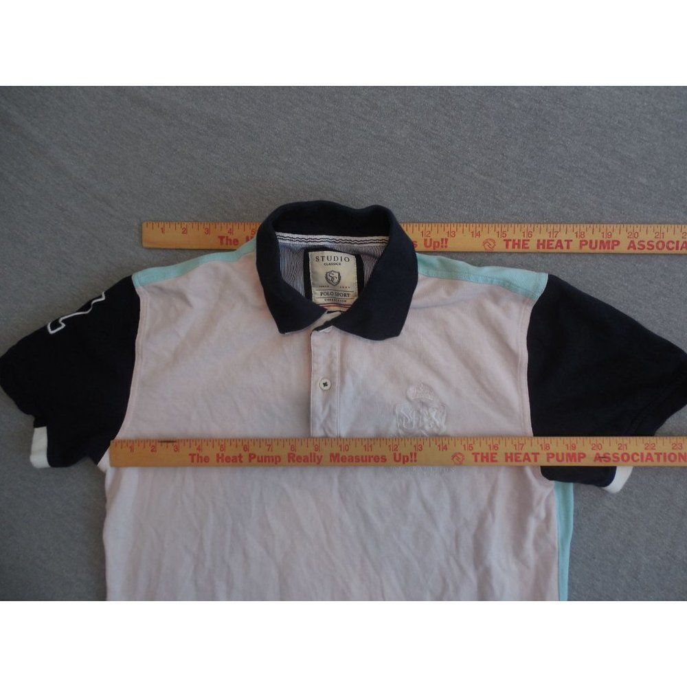 Studio Classic Polo Men Sz M Sport Collection Short Sleeve Vintage Multicolor - Picture 5 of 7